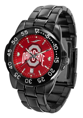 Ohio State Buckeyes Licensed Men Ncaa Fantom Anochrome Watch, Wallet and DogTag Cover