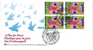 First Day Cover United Nations Postal Administration Plea For Peace 1996 60 Cent - Picture 1 of 1