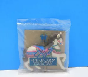 Avon Carousel Horse Magnet 1996 NEW Gift Collection White Pony Vintage NIP - Picture 1 of 13