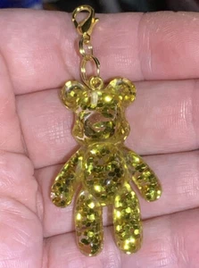 Gold glitzernder Bär 🐻 Anhänger Reißverschluss Ziehen oder Schlüsselanhänger Zusatzclip!! - Bild 1 von 5