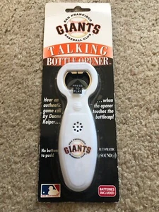 SAN FRANCISCO GIANTS sprechender Flaschenöffner batteriebetriebener MLB Baseball NEU Neu in Verpackung - Bild 1 von 2
