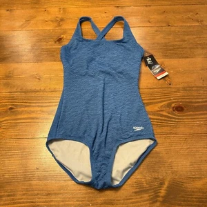 Speedo Womens Cobalt Blue One Piece Full Swimsuit Size 6 NWT Textured - Picture 1 of 6