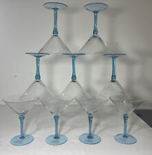 Set Of 9 Fine Bombay Sapphire’ Gin Blue Storm Martins Cockta Glasses