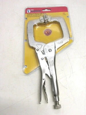NEW! C.H. HANSON TOOLS 11" C-CLAMP LOCKING PLIERS w/ SWIVEL PADS, 71120 - Image 1 of 3