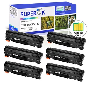 6PK CF283X 83X Toner For HP LaserJet Pro MFP M225dn M225dw M225rdn M201dw M201n - Afbeelding 1 van 24