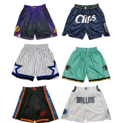 SPORTSHORTS Basketball Shorts Stitched Für Clippers/Magic/Mavericks/ Hornets/Lakers/Thunder