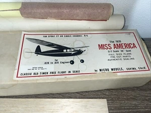 Micro Models The 1935 Miss America R/C Modellflugzeug Bausatz - Bild 1 von 8