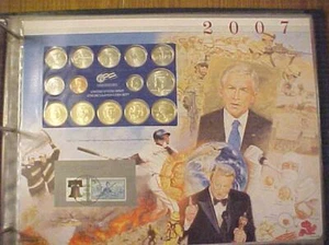 2007 P/D Uncirculated Mint Set W/SH Quarters---Postal Commemorative Society PCS - Picture 1 of 4