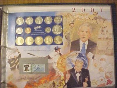 2007 P/D Uncirculated Mint Set W/SH Quarters---Postal Commemorative Society PCS - Image 1 of 4
