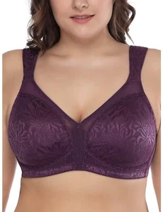 Plus Size Minimizer Bra Ladies Women's Full Coverage Comfort Wirefree Non Padded - Picture 1 of 18