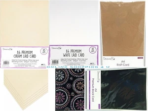 A4 Premium Laid Greetings Card Making Sheets Kids Crafting DIY Arts By Dovecraft - Picture 1 of 10