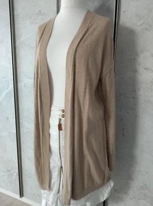 MORE&MORE lange Strickjacke Cardigan 44-46 offen Strickmantel Nieten 5% Angora - Bild 1 von 23