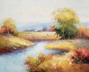 Impression landscape #15, 20x24,100% Hand Painted Oil Painting on Canvas - Picture 1 of 6