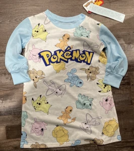 Kids Pokemon Pajama Sleep Shirt Size 4 New with Tags Long Sleeved Pikachu - Picture 1 of 3