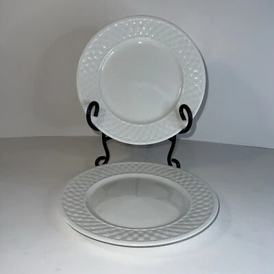 Platos de ensalada de mimbre blanco Oneida (juego de 2) 7 3/4" B5 Foto 1 de 4