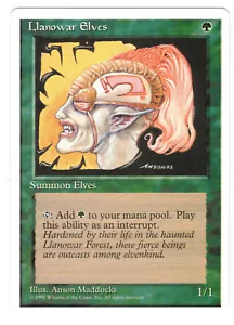 ►Magic-Style◄ MTG - Llanowar Elves - Alternate 4th Fourth Edition - NM/NM- - Picture 1 of 2