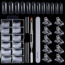 MELLIEX 120 Pezzi Unghie Finte Nail System Form Acrilico Stiletto Strumenti p...