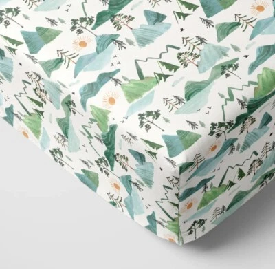 Sábana bajera ajustada tamaño estándar Little Sleepies 🏔️ Mountain Mist nueva con etiquetas Foto 1 de 3