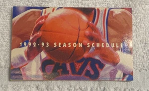 Vintage 1992 - 1993 Cleveland Cavs Season Schedule - Olive Garden - RARE find! - Bild 1 von 2
