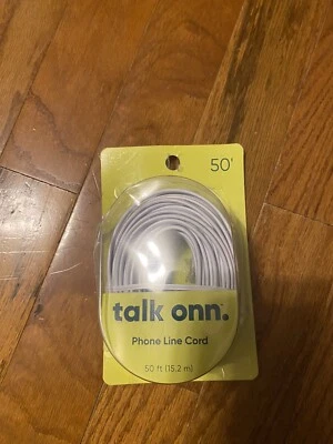 Talk Onn Phone Line Cord 50 feet new telephone wire Ring Ring - Image 1 of 3