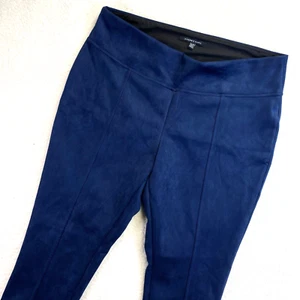 Andrew Marc Stretch Pull-On Pants Womens Ultra Suede Size XXL Navy Blue Soft - Picture 1 of 14