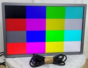 HP EliteDisplay E241i F0W81A 24" LCD Monitor DP VGA DVI-I GRADE B SEE NOTES - Picture 1 of 7