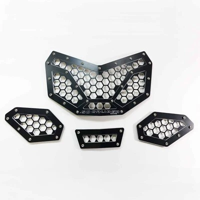Rejilla de aluminio Can-Am Maverick X3 Billet 2017+ kit delantero de 4 piezas negro Foto 1 de 4