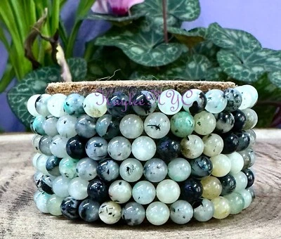 "Pulsera elástica de cristal natural K11 6 mm 7,5"" al por mayor 6 piezas" Foto 1 de 4