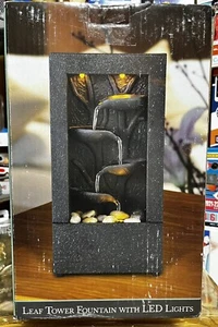 NEW Leaf Tower Fountain with LED Lights - Picture 1 of 4