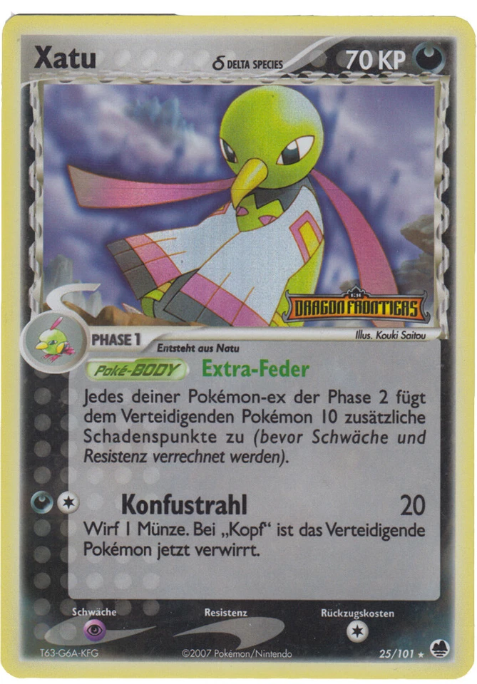 Pokemon EX Dragon Frontiers 25/101 - Xatu - Reverse Holo deutsch - Bild 1 von 1