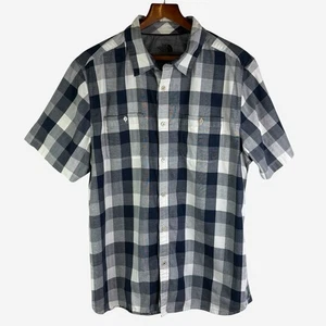 The North Face Short Sleeve Button Up Shirt Mens XL Plaid Blue-Gray Gorpcore - Picture 1 of 11
