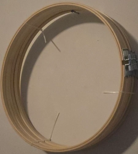 Caydo 12 Pieces 3 Inch Wooden Round Embroidery Hoops Adjustable Bamboo Circle