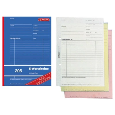 herlitz Lieferschein mit Empfangsschein Formularbuch 205 - Bild 1 von 2