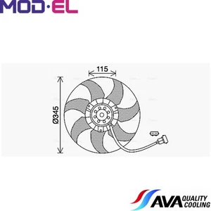 FAN RADIATOR VN7541 FOR VW 701959455AB 7D0959455 7D0959455A 7D0959455E 7D0959455 - Picture 1 of 6