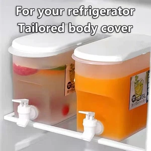 Fridge Beverage Dispenser with Spigot Juice Jar Beverage Bucket Cold Kettle 3.5L - Picture 1 of 12
