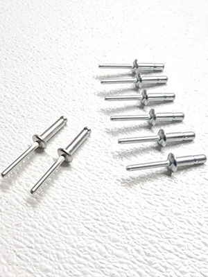 Universal 1/4" Window Regulator & Glass Rivets 6 Short 2 Long for Ford Vehicles - Image 1 of 2