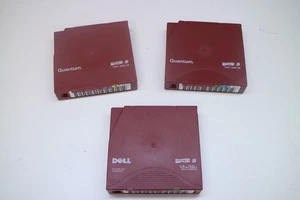 3x LTO-5 Datenkassette – Quantum & Dell – 1,5 / 3,0 TB – Ultrium Tape – gebrauch - Bild 1 von 4