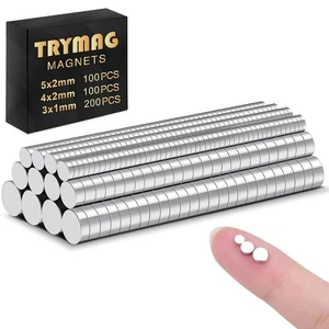 TRYMAG Small 400Pcs Rare Earth 3 Different Sizes Tiny Mini Magnets for Crafts, S - Picture 1 of 7