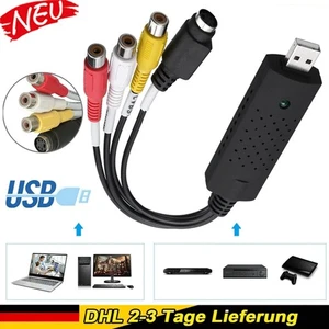Aplic USB 3.0 Audio / Video-Grabber | VHS - Adapter wideo do edycji DE - Zdjęcie 1 z 10
