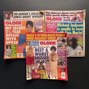 3 1993-94 Globe Tabloids • Liz Taylor Michael Jackson Oprah Best & Worst Dressed - Picture 1 of 4