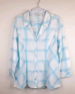 Surroundings Karomuster Parker Tunika Bluse Top Gr. Petite XL - Bild 1 von 5