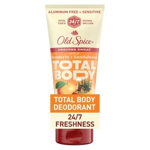 Whole Body Deodorant for Men, Total Body Deodorant, Mandarin + Sandalwood, Al... - Picture 1 of 9