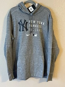 Men’s 2XL NWT New York Yankees Nike Authentic Collection Dri-Fit Hoodie Gray - Picture 1 of 7