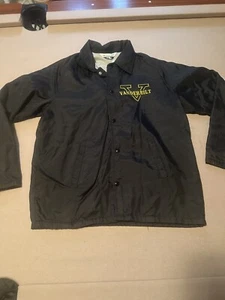 Vintage 1970s  Vanderbilt Snap Button Jacket Size MEDIUM Chalk Line Satin NCAA - Picture 1 of 8