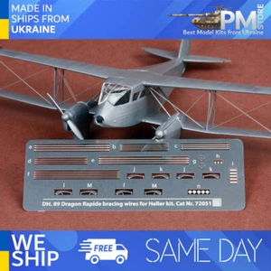 SBS 72051 1/72 DH-89 Dragon Rapide rigging wire set for Heller kit Photo-Etched - Picture 1 of 4