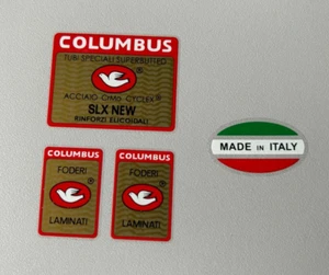 Columbus SLX NEU Rahmen + 2 Gabel Aufkleber für Campagnolo Equip Bike + Geschenk - Bild 1 von 1