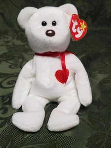 Ty Valentino Bear Beanie Baby 1993/1994 mit brauner Nase - Bild 1 von 10