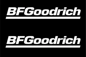 2Pcs BF GOODRICH TIRE RACING SPONSOR DECAL STICKER - Many Sizes 8"- 12" - Picture 1 of 7