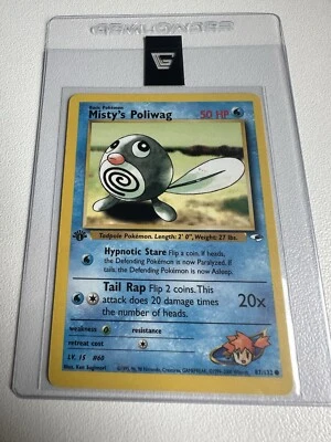 Misty’s Poliwag 1st Edition Gym Heroes 87/132 WOTC Vintage Pokemon  - Image 1 of 4