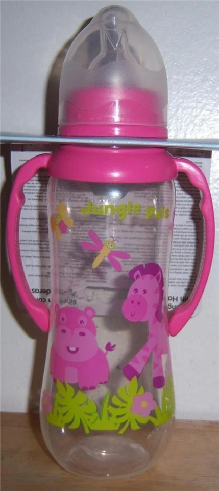 JUNGLE PALS SAFARI DOS ASAS 8 oz. BOTELLA, león, cebra o hipopótamo Foto 1 de 1